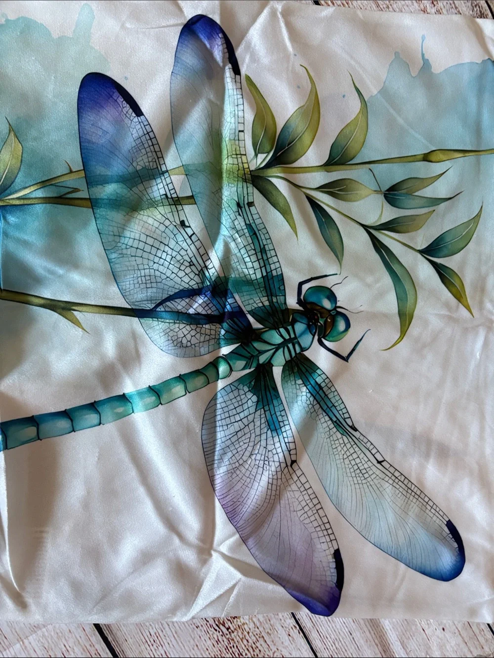 Dragonfly Print Pillow Cases - Teal & Blue